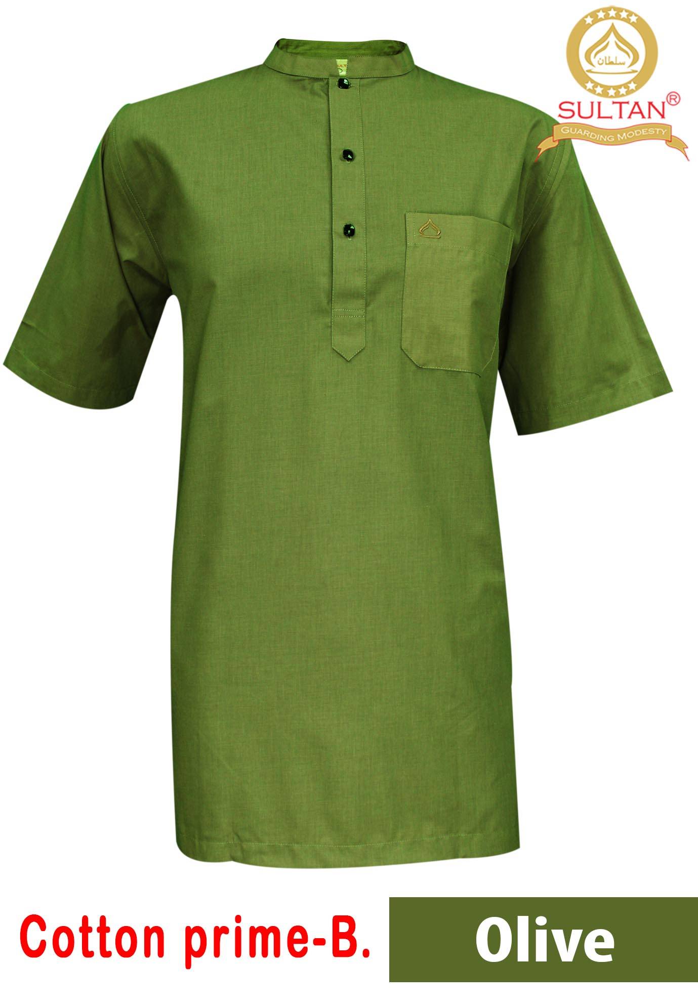 SULTAN KURTA COTTON PRIME BASIC COLLAR HALF SLEEVES