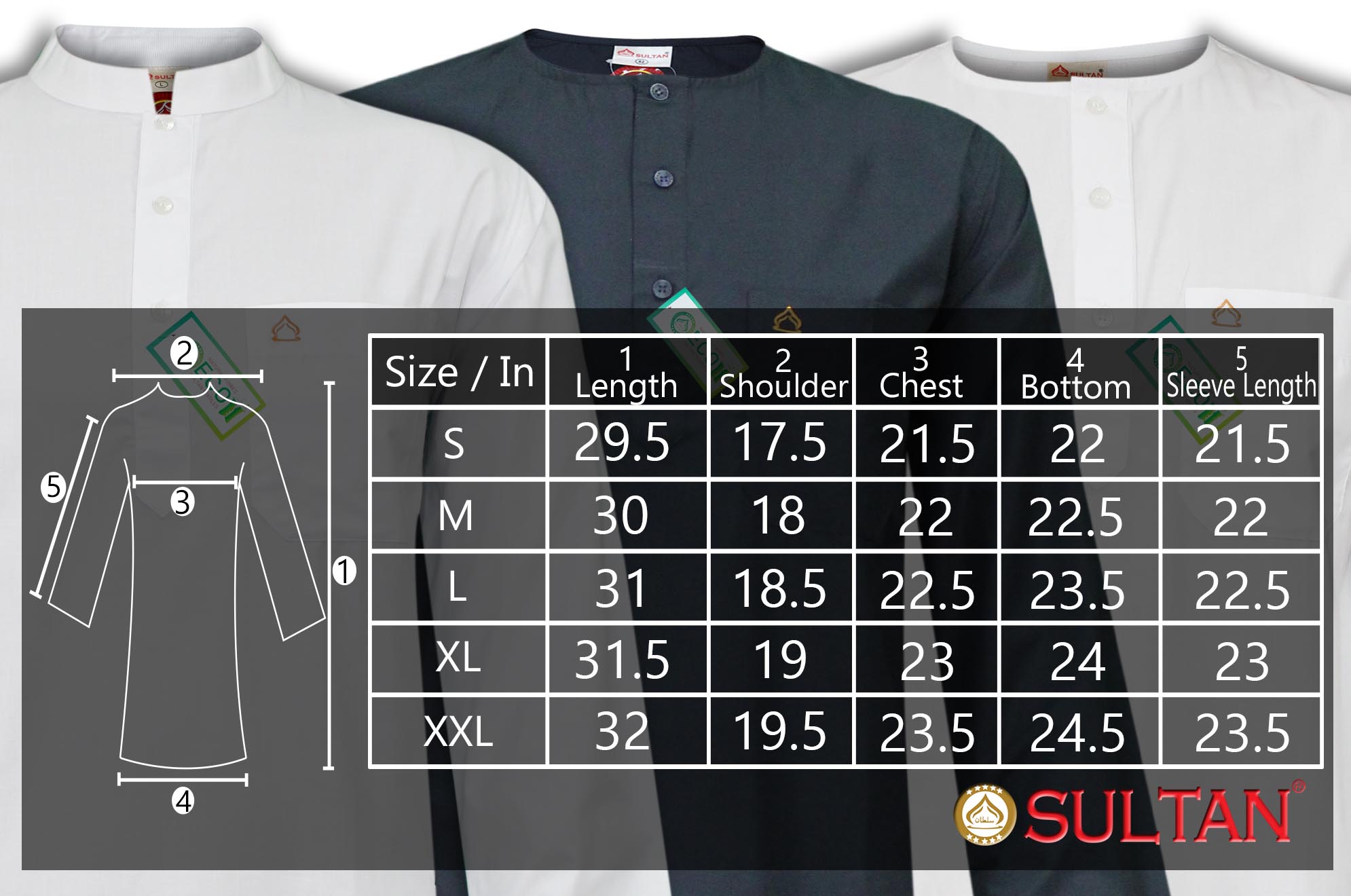 Purchase Wholesale SULTAN KURTA - COTTON PLUS - WHITE from Trusted